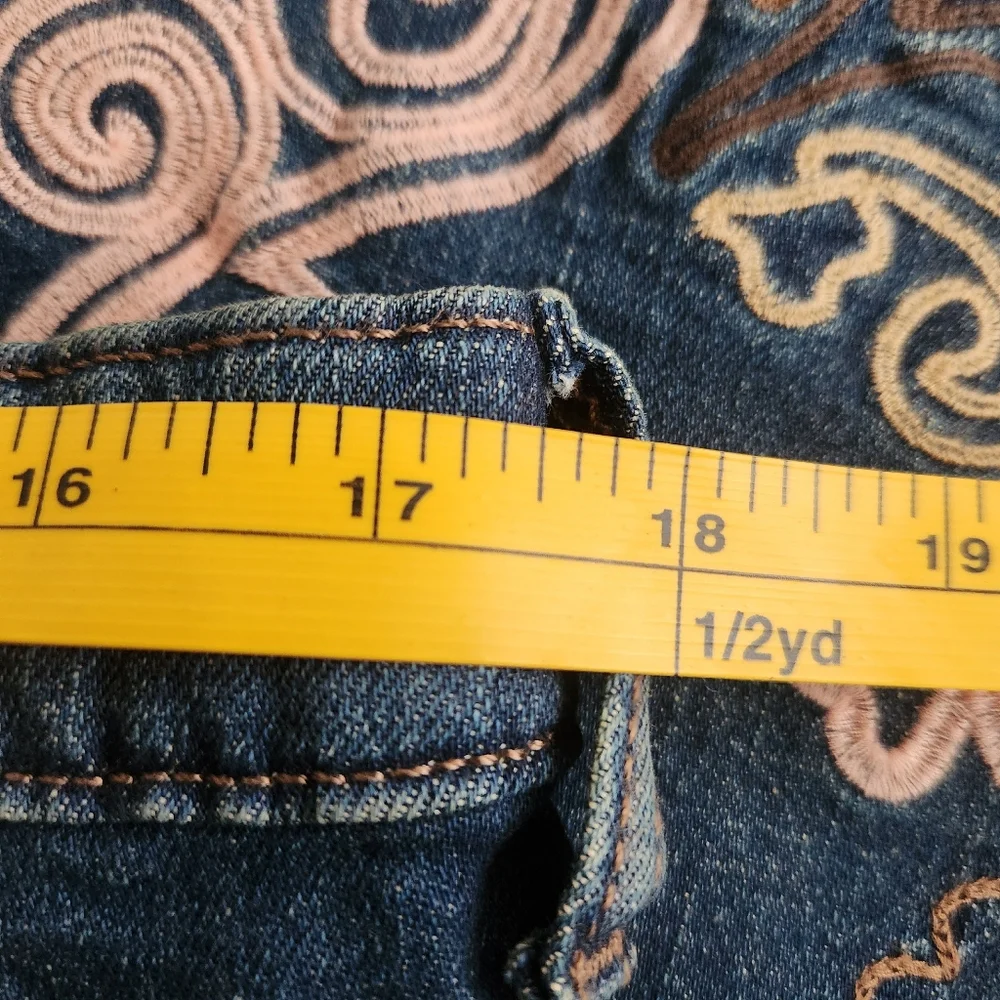 Free People Wrangler X Lainey‎ Wilson Wildflower Bell Bottom Jeans Women's